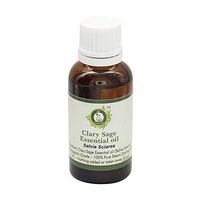 Clary Sage Essential Oil | Salvia Sclarea | Clary Sage Oil | Pure Clary Sage Oil | For Diffuser | Undiluted | 100% Pure Natural | Steam Distilled | Therapeutic Grade | 15ml | 0.507oz By R V Essential