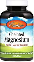 Carlson Chelated Magnesium 200mg, 180 Tablets