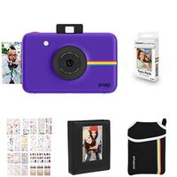 Polaroid Snap Instant Digital Camera (Purple) with Extra Paper, Album, Case, Fun Sticker Sets, Markers, Frames, Colorful Neck/Hand Strap