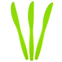 JF World Kiwi Green Premium Plastic Knives 48ct
