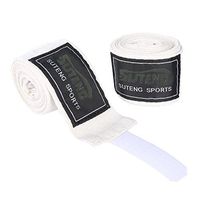 Top of top store 1 Pair Cotton Elastic Boxing Handwrap Sanda Fighting Hand Wraps Bandage Finger Guard, Wrist Support Sport Straps Width 5cm Length 2.5M (White)