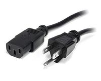 StarTech.com 10 ft 14 AWG Computer Power Cord - NEMA5-15P to C13 - Power Cable - IEC 60320 C13 to NEMA 5-15 (M) - 10 ft - Black - PXT1011410