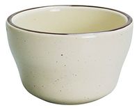 Yanco BR-4 Brown Speckled Bouillon Bowl, 7.25 oz Capacity,  4" Diameter, 2.25" Height, China, American White Color, Pack of 36