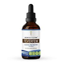 Feverfew Alcohol-Free Liquid Extract, Organic Feverfew (Tanacetum parthenium) Dried Herb Tincture Supplement (4 FL OZ)