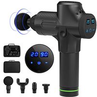 Massage Gun, EKUPUZ Muscle Massager Deep Tissue Percussion Portable Handheld Massager for Pain Relief, Super Quiet Brushless Motor & 20 Speeds Percussion Electric Body Massager