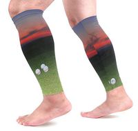 LEVEIS Golf Balls Compression Sleeves 1 Pair,Leg Performance Support for Shin Splint Calf Pain Relief Men & Women Guards Sleeves for Running Cycling