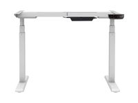 Monoprice Height Adjustable Sit-Stand Riser Table Desk Frame - White with Electric Dual Motor, Compatible with Desktops from 43 Inches Up to 87 Inches Wide - Workstream Collection