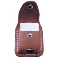 Handmade Fliptop Leather Lighter Pouch Holder Case with Pocket Belt Loop (Brown)