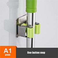 ZSLLO Balcony Broom Mop Holder Stainless Steel Broom Mop Storage Broom Wall Mount with Hook (Edition : D)
