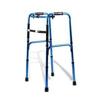 Rolling Walkers Walker Elderly Help Can Sit Lightweight Folding Walker Non-Slip Aluminum Alloy Anti-Skid Anti-Fall Auxiliary Auxiliary Walker (Color : Blue, Size : 514376.5cm)