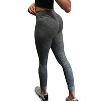 Amiley Women’s High Waist Yoga Legging Fitness Legging Workout Running Sports Gym Soft Compression Pants Tights (Large, Dark Gray)