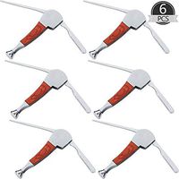 Mudder 6 Packs 3-in-1 Pipe Cleaner Tool Stainless Steel Reamers Tamper Tool Pipe Scraper Nozzle Cleaner Tamper Tool Set