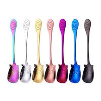 UPKOCH 7 PCS Stainless Steel Spoons Animal Stirring Spoon Tableware Gift for Friends Children Kids