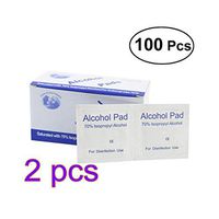 Artibetter 200pcs Prep Pads 75% Non-Woven Disinfection Tablets Clean Wounds Sterilization Skin Wipe Swab Cleansing Cloth Portable for Outdoor