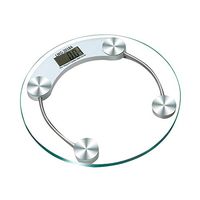 WskLinft Electronic Scale, 5-150kg Digital Electronic Glass Bathroom Round Transparent Weighing Scale Tool Transparent