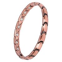 HiTreasure Mens Womens Health Copper Magnetic Therapy Bracelet for Arthritis Pain Relief (Imported,3500 Gauss Each Link)