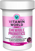 Vitamin World Platinum Chewable Probiotics | Premium Women's Supplement feat. Cranberry to Promote Urinary & Bladder Health, 30 Tablets