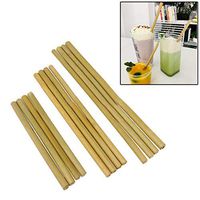 15/20/24cm Organic Bamboo Drinking Straw Party Birthday Wedding Reusable Wood Straws Kitchen Bar Tools (4Pcs, 20)