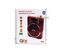 QFX BT-84 Rechargeable PA System w/Bluetooth/USB/MicroSD-IN/Headset Mic - RED