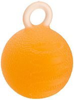 Sammons Preston Hand Exerciser with Loop, Firm Orange Exercise Ball for Finger & Thumb Strength, Physical Therapy, Hand Rehabilitation, Easy to Squeeze Stress Balls for Strengthening Exercises
