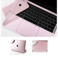 XSKN 4 in 1 Ultra Thin Full Body Stickers Compatible MacBook Air 13" 13.3-inch (A1932, 2018 Release) with Touch ID Retina Display, 3M Full-Cover Protector Vinyl Decal Skin (Rose Gold)