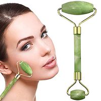 Jade Roller Face Massager With Natural Anti Aging Jade Stone For Face Eye Massage Derma Cream Roller (Green) - Authentic Himalayan Jade Stone