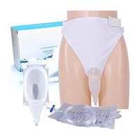 Wearable Urinal System Urinal Urine Collector Breathable Unisex Anti-Allergic Medical Liquid Silicone Urine Bag No Smell Elderly Incontinence (Man)