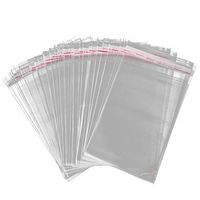 100 Pcs 8" x 10" Self Seal Clear Cello Cellophane Bags Resealable Plastic Apparel Bags Perfect for Packaging Clothing, T-Shirt, Brochure, Prints, Handicraft Gift Bags