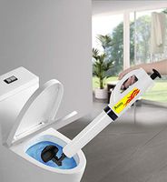 Aozzy Powerful Toilet Plunger Manual Air Drain Blaster High Pressure Drain Plunger Toilet Unclog Cleaning Tool Kit (White)