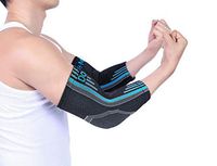 Doc Miller Premium Elbow Sleeve 1 Pair Brace Support for Golf Tennis Elbow Arthritis Tendonitis Post Workout Increases Circulation Eases Swelling (Blue, X-Large)