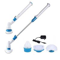 Spin Scrubber Bathtub Tile Power Cleaner Extendable Handle 3 Rotating Brush Head
