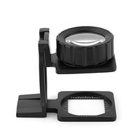 Wal front 15 × Magnifier Stand Measuring Scale Portable Foldable Magnifying Glass Lens Loupe Black 1.1 Inch Lens Diameter