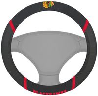 FANMATS NHL Chicago Blackhawks Polyester Steering Wheel Cover by Fanmats