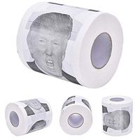 Amuver Roll Toilet Paper Donald Trump Humour Toilet Paper Funny Novelty Roll Gag Toilet Paper (Grey)