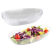 Impressive Creations Plastic Salad Bowl | 42 Oz. (Pack of 5) – Heavyweight Disposable Clear Salad Bowl – Durable and Reusable Party Supply Bowl – Perfect Dinnerware– Small
