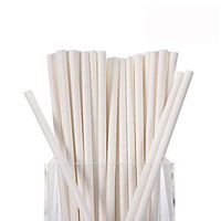 White Paper Straws,300 Pack 100% Biodegradable,7 3/4 inches Top Quality Drinking Straws (White)