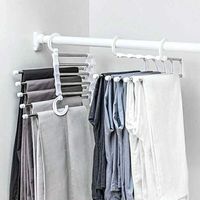 PSFS Multipurpose Closet Organizer Space Saver Clothing Rack Magic Hanger Clothes Hook Clothes Hook Pole Coat Hooks Utility Hook Closet Clothes Hanger (White)