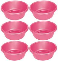 YBM HOME Round Plastic Wash Basin 1151 (6, Pink)