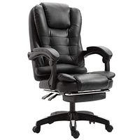 Massage Chair Computer Chair Leather Reclining Massage Boss Chair Lunch Break Staff Office Chair Seat Black