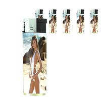 Australian Pin Up Girl Lighters S3 Set of 5 Electronic Refillable Flame Cigarette Smoking