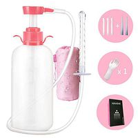 Vaginal Douche Enema Cleaner-Reusable Manual Pressure Anal Vaginal Cleaning System Portable Kit 600ml…