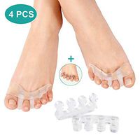 Toe Separator Stretchers Kits for Women and Men, 2 Pairs Gel Toe Spacer for Hallux Valgus, Hammer and Claw Toes, Overlapping toes, Bunion Pain Relief, Wear in Shoes for Running, Walking and Yoga