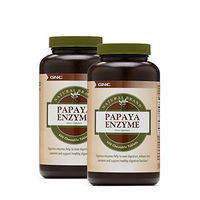 GNC Natural Brand Papaya Enzyme, Twin Pack, 600 Chewable Tablets per Bottle, Helps in Digestion