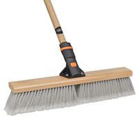 18" SWOPT Smooth Surface Premium Push Broom – 60" Comfort Grip Wooden Handle – Handle Interchangeable with All SWOPT Cleaning Heads – EVA Foam Comfort Grip – Great for Indoor Applications