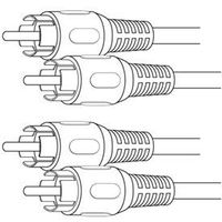 Vanco International AG236 Dual RCA Cable, Red/White, 3 Foot