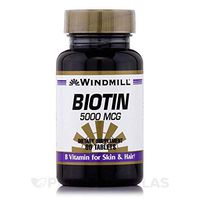 Windmill Biotin 5000 Mcg Tablets 60 Tablets (Pack of 12)