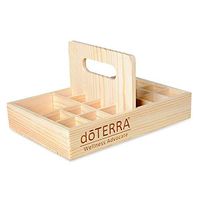 TMAJOR WOODEN ESSENTIAL OIL HAND-HELD PORTABLE CASE BOX Beautiful Essential Oil Storage Organizer Box 21 Bottles Holds 20ea 5-15ml Bottles and 1ea Roll-On Bottle Natural Pine Wood Holder