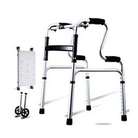 SSLW Walker Folding Drive Folding Lightweight Aluminum Height Adjustable Frame Aluminum Belt Seat,Color1