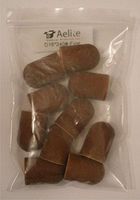 A+Elite Pedicure Manicure Abrasive Sanding Caps/Sleeves/Bands LARGE D16mm x 25mm 10-PACK For Callus Removal And Nail Filing (240# Fine Brown)