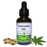 Insomnia Arthritis Fibromyalgia Anxiety Hemp Seed Oil Cannabix Food Grade Pure 100% Organic THC Free 1 fl oz. ALKAVITA